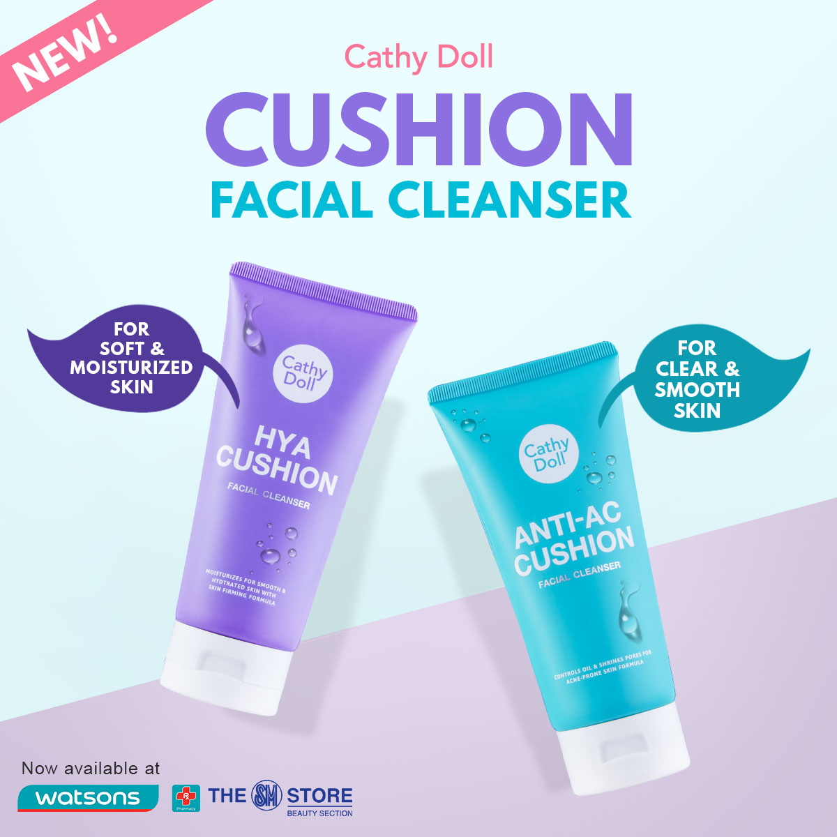 Гиалуроновая пенка для умывания из Тайланда Karmart Cathy Doll HYA CUSHION FACIAL FOAM CLEANSER 120 мл. ТАЙСКАЯ ПЕНКА ДЛЯ УМЫВАНИЯ