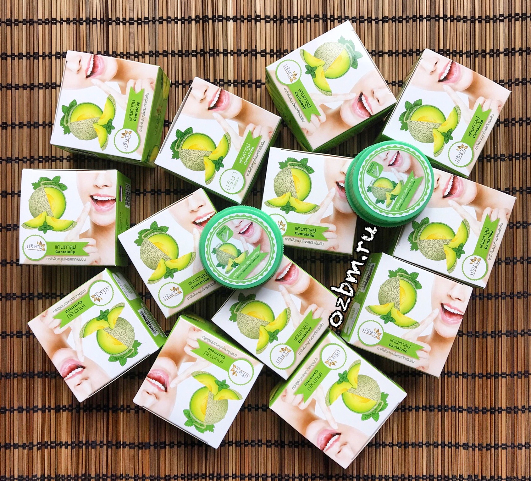 Концентрированная отбеливающая Тайская зубная паста дыня Cantaloup Original Toothpaste 5star4A 25 гр. тайская косметика в москве