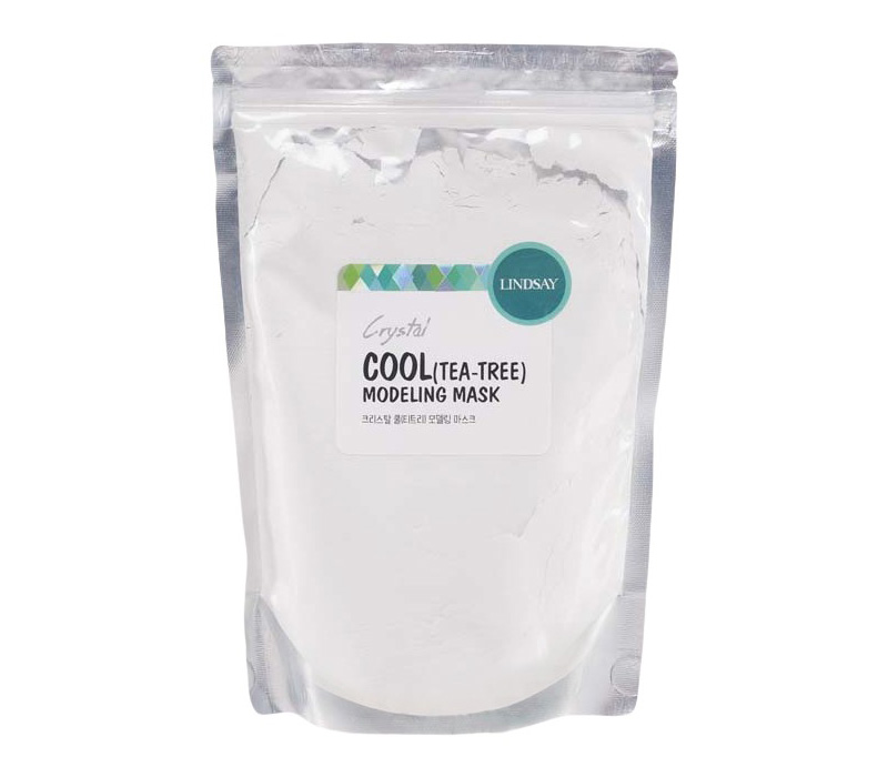 Корейская альгинатная маска с чайным деревом Lindsay Crystal Cool (Tea Tree) Modeling Mask Pack 240 гр._premium_cool_tea_tree_modeling_mask_pack_zipper_