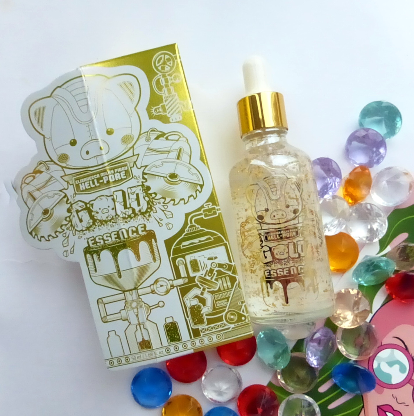 Натуральная увлажняющая эссенция для лица из Кореи с золотом Elizavecca Milky Piggy Hell-Pore Gold Essence купить в Москве и Московской области. корея