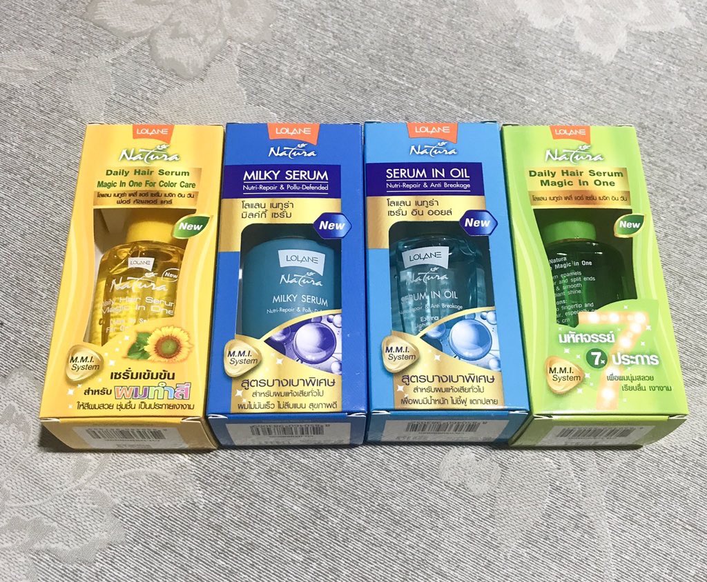 Натуральная восстанавливающая молочная сыворотка для жирных волос Lolane Natura Milky Serum Nutri-Repair & Pollu-Defended 50 мл. Таиланд