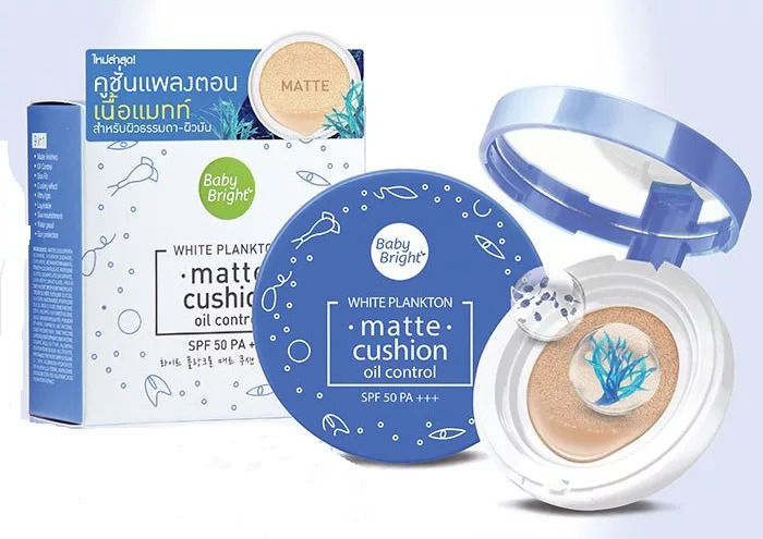 Натуральное тональное матирующее средство-кушон с белым планктоном White Plankton SPF50 PA+++ Тон #23 Baby Bright 15 гр. Таиланд