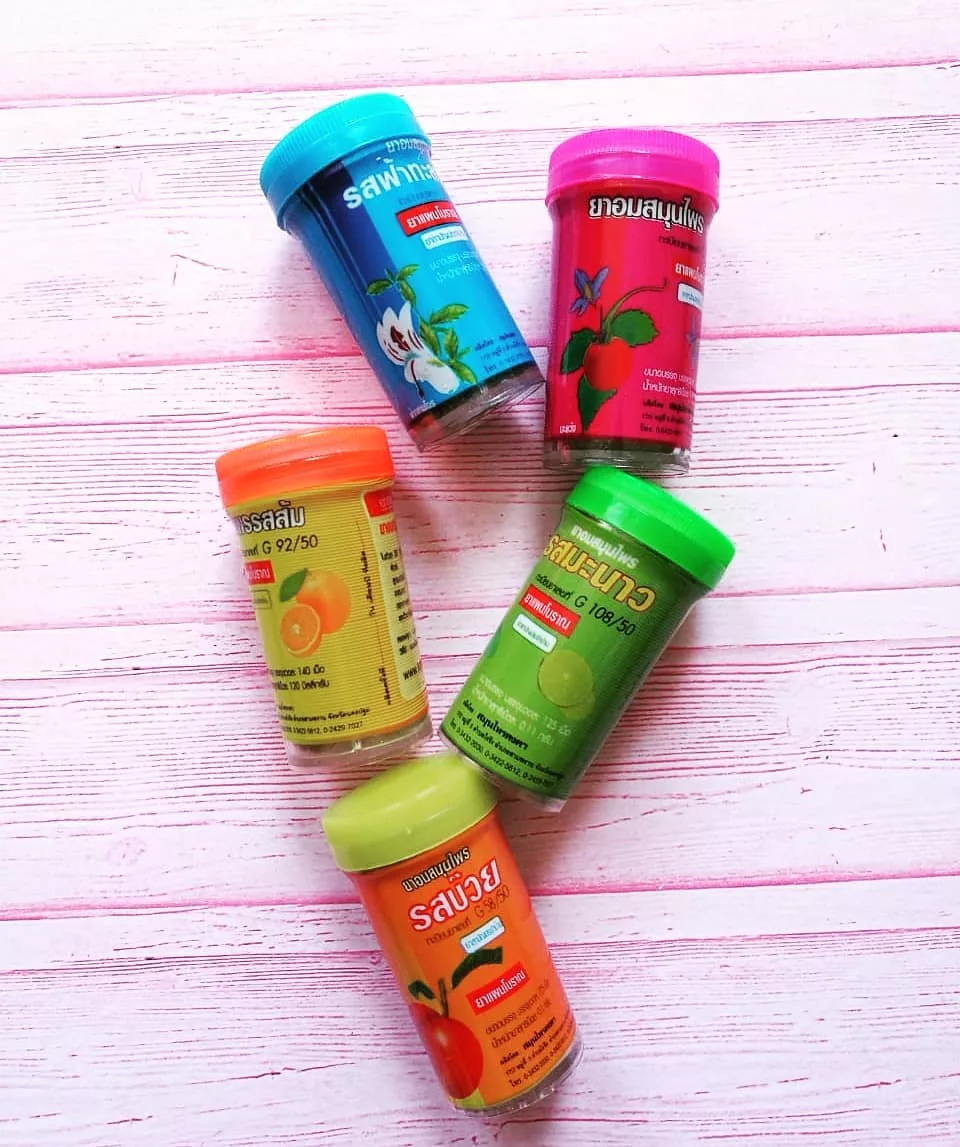 Натуральные травяные шарики от кашля и боли в горле с Апельсином Kongka Herb 125 шт. Таиланд