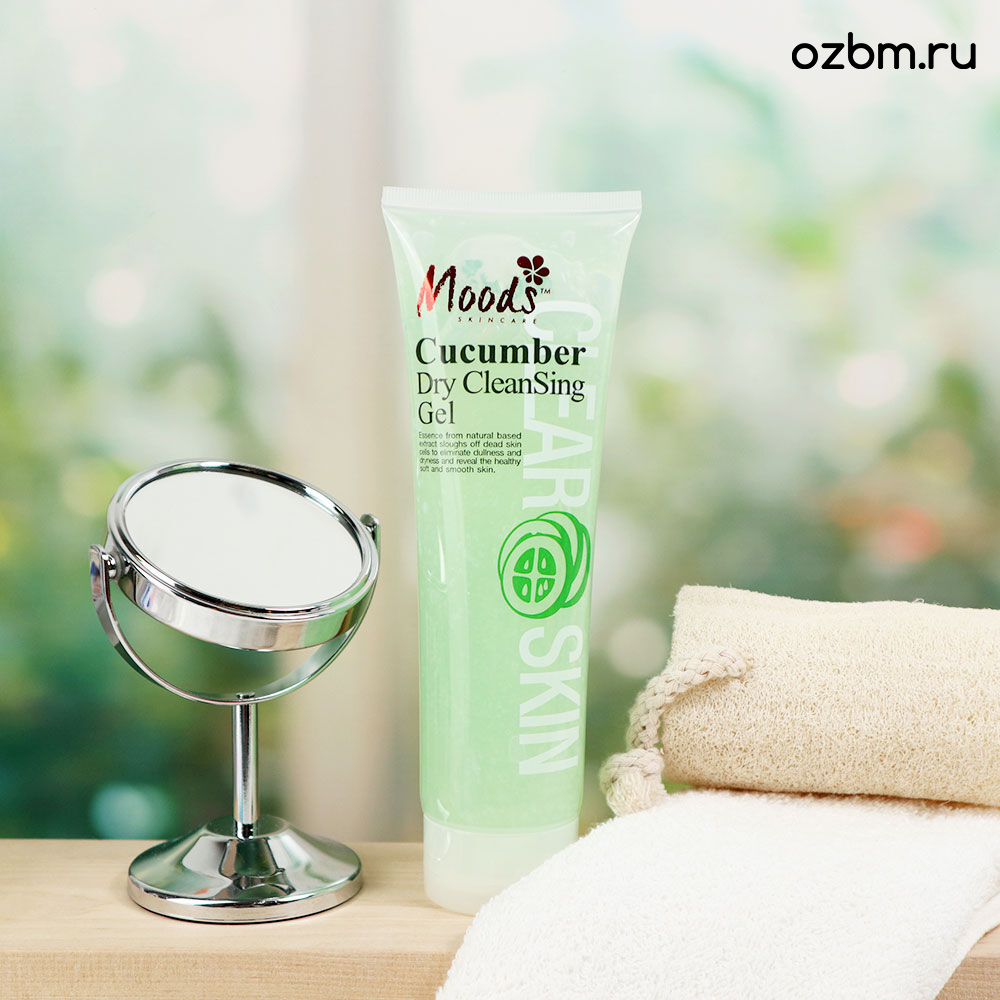 Натуральный Тайская пилинг гель-скатка для лица и тела с Огурцом Moods CLEAR SKIN CUCUMBER DRY CLEANSING GEL купить в Москве и Московской области.