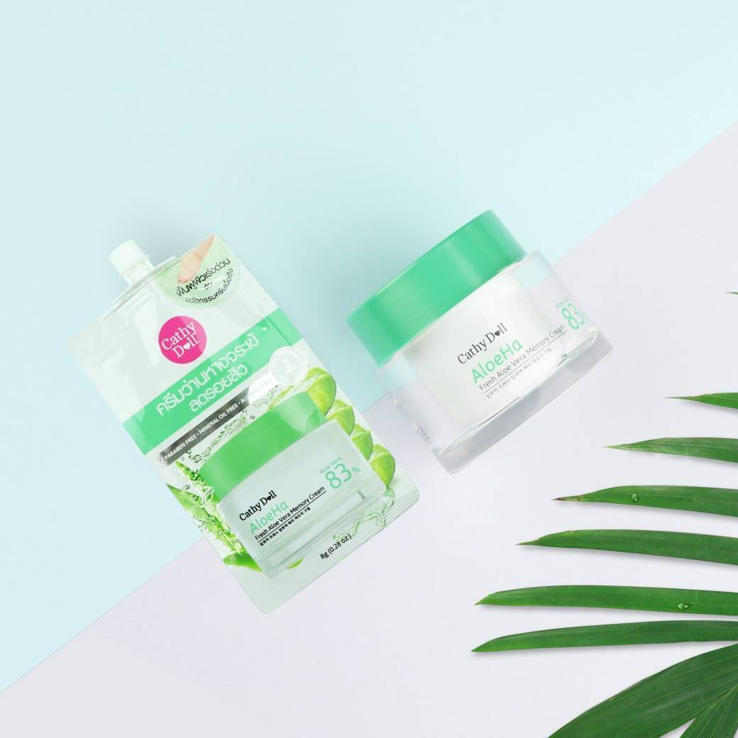 Натуральный Тайский охлаждающий крем для лица с Алоэ Вера (83%) Cathy Doll Aloe Ha Fresh Aloe Vera Memory Cream купить в Москве и Московской области.