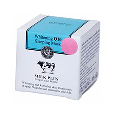 Ночная маска для лица из Тайланда с эффектом отбеливания Whitening Q10 Sleeping Mask Milk Plus Scentio 45 гр