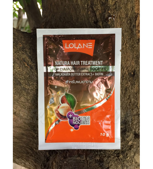 Пробник натуральная лечебная маска для сухих и поврежденных волос из Тайланда «Бриллиантовый блеск» с маслом ореха макадамии Lolane Natura Hair Treatment For Diamond Shine Booster Macadamia Butter купить в Москве и Московской области.