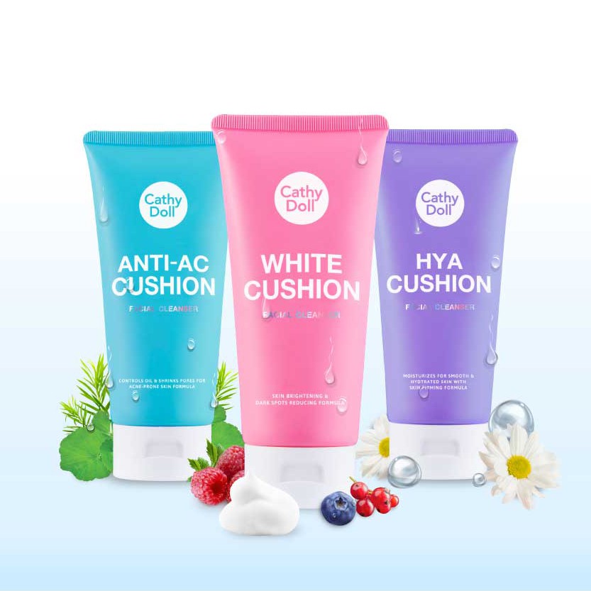 Тайская гиалуроновая пенка для умывания Karmart Cathy Doll HYA CUSHION FACIAL FOAM CLEANSER купить в Москве и Московской области.