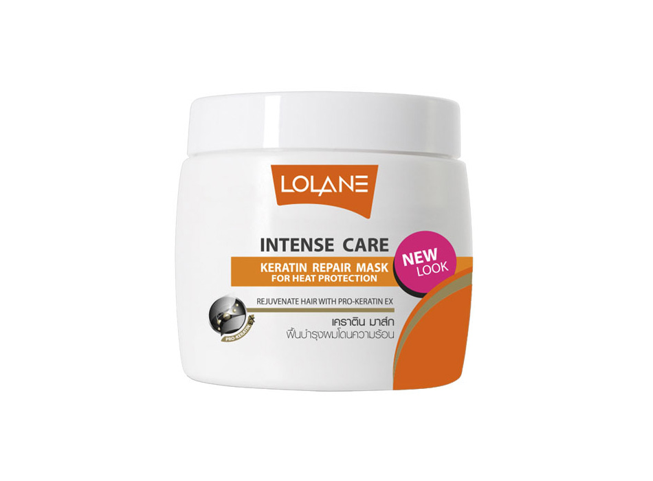 Тайская интенсивная маска с кератином для пересушенных волос (Оранжевая линия) Lolane Intense Care Keratin Repair Mask For Heat Protection 200 гр. ТАИЛАНД