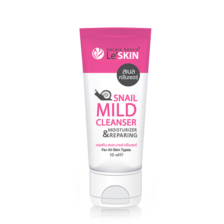 Тайский очищающий крем гель для умывания с улиткой Le'skin Snail Mild Cleanser 100 мл. Thailand. тайланд. tube_snail-mild-cleanser_10-ml